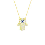 HAMSA SAPPHIRE EYE necklace