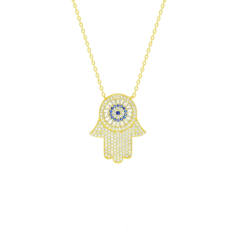 HAMSA SAPPHIRE EYE necklace