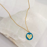 BLUE HEART CIRCLE necklace