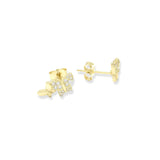 DOUBLE BUTTERFLY STUD earrings