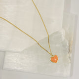 ORANGE HEART SUPER MINI necklace
