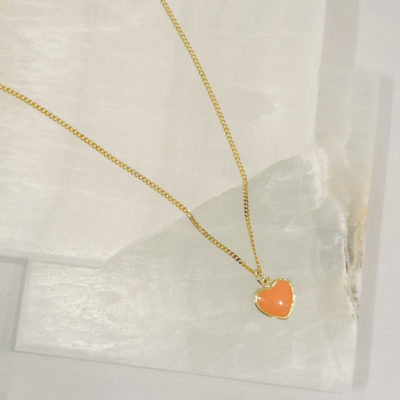 ORANGE HEART SUPER MINI necklace