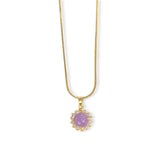 KERA CIRCLE LAVENDER SUPER MINI necklace