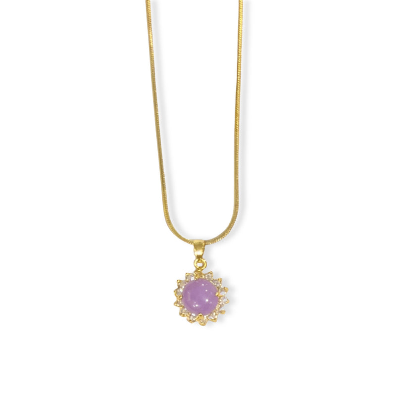 KERA CIRCLE LAVENDER SUPER MINI necklace