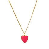 HOT PINK HEART MINI necklace