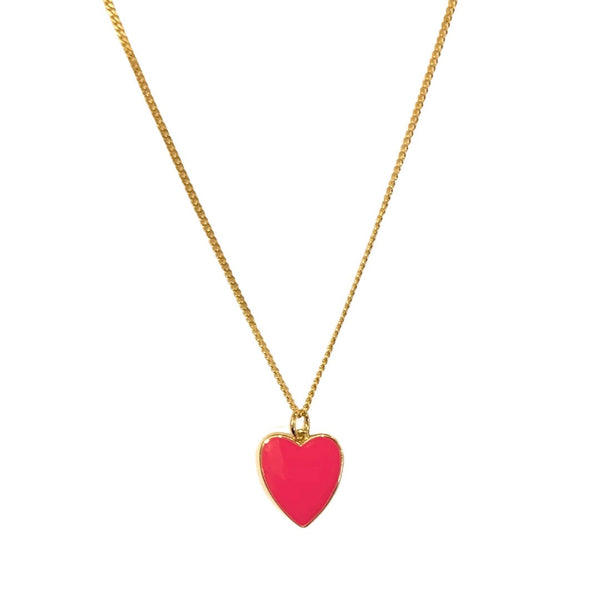 HOT PINK HEART MINI necklace