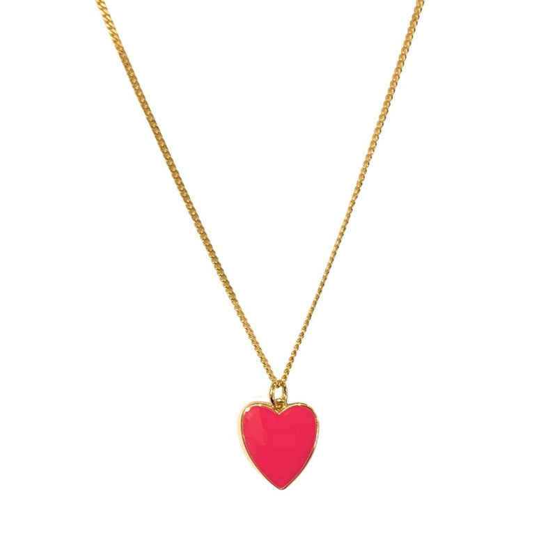 HOT PINK HEART MINI necklace