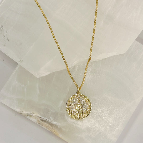 ANGEL WINGS COIN necklace