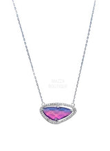 PINK BLUE GLASS necklace