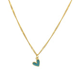 LIGHT BLUE HEART SUPER MINI necklace