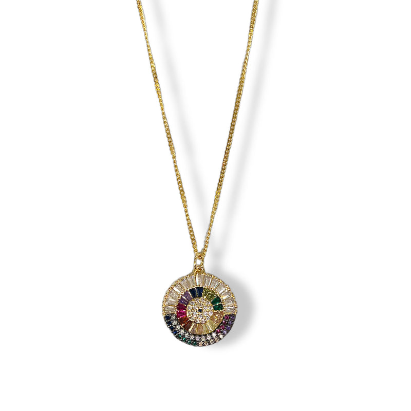 MULTICOLOR CRYSTAL EYE necklace