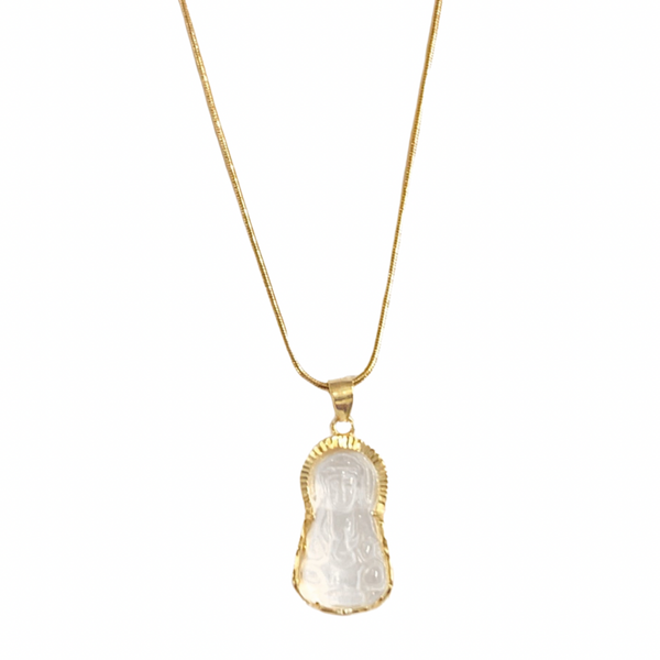 KWAN YIN CLEAR SUPER MINI necklace