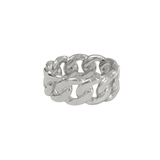 SILVER CUBAN STEEL ring