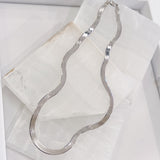 4MM STERLING SILVER HERRINGBONE necklace