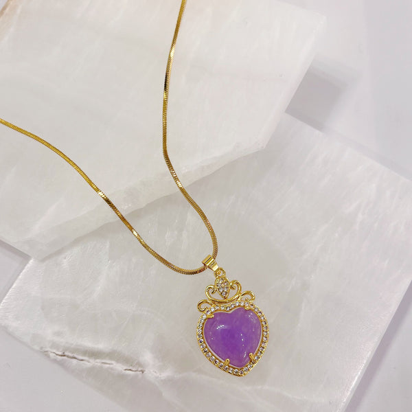 ROYAL HEART LAVENDER necklace