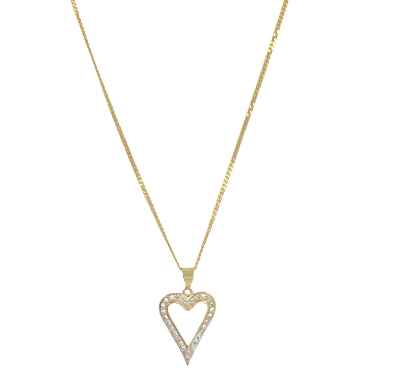 ENAMEL CRYSTAL WHITE HEART necklace