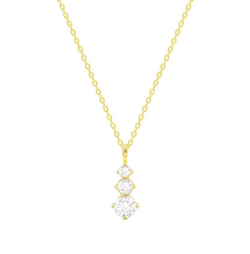 THREE STONE necklace