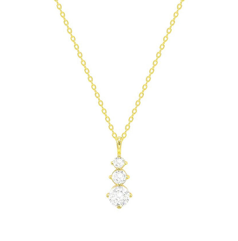 THREE STONE necklace