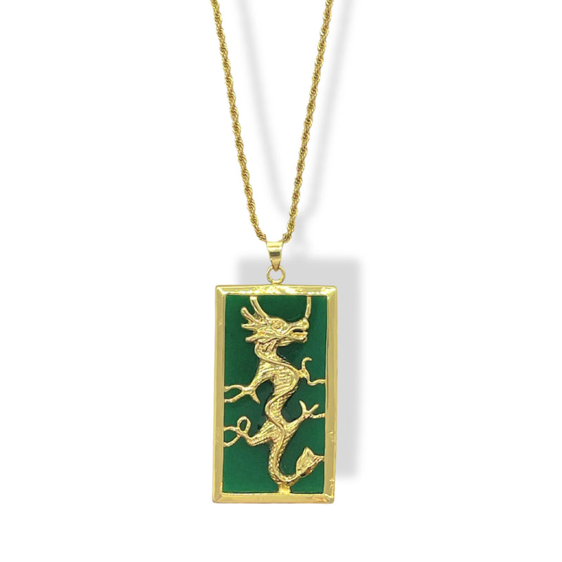 REVERSIBLE DRAGON JADE necklace