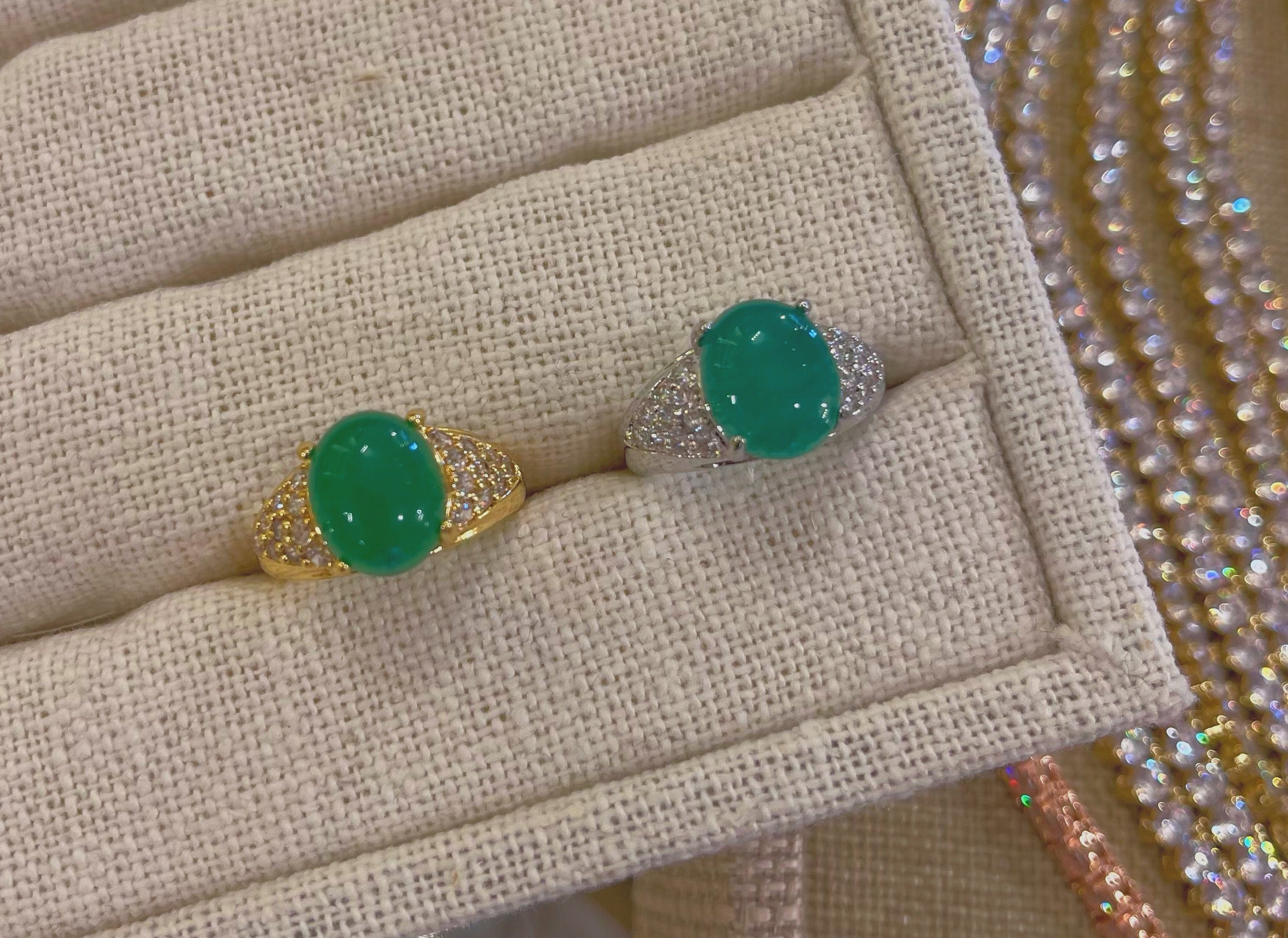 SAMARIA SILVER JADE ring