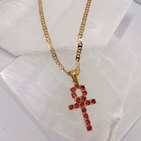 RED ANKH IV necklace