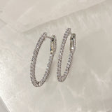 LUJANE CRYSTAL OVAL HOOP earrings