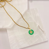 GOOD FORTUNE SUPER MINI JADE necklace