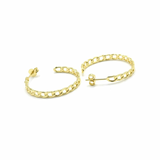 THIN CUBAN HOOP earrings