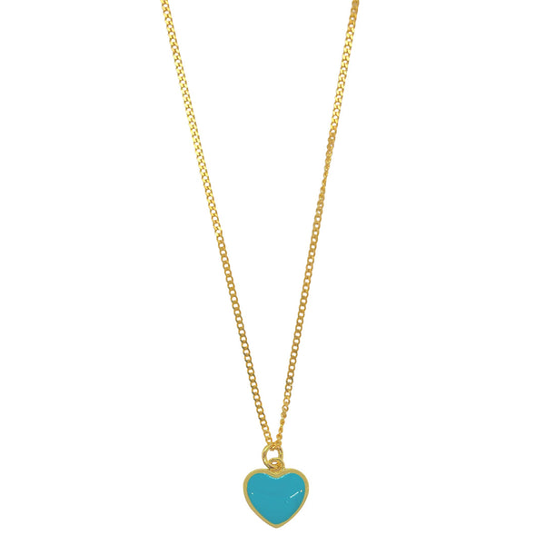 TEAL HEART SUPER MINI necklace