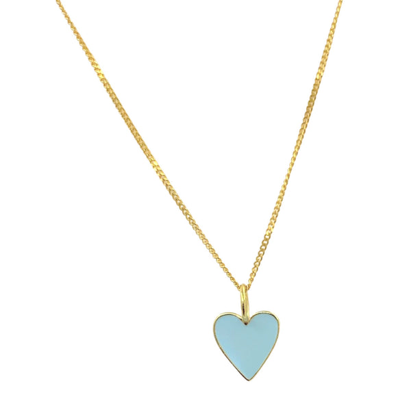 SKY BLUE HEART necklace
