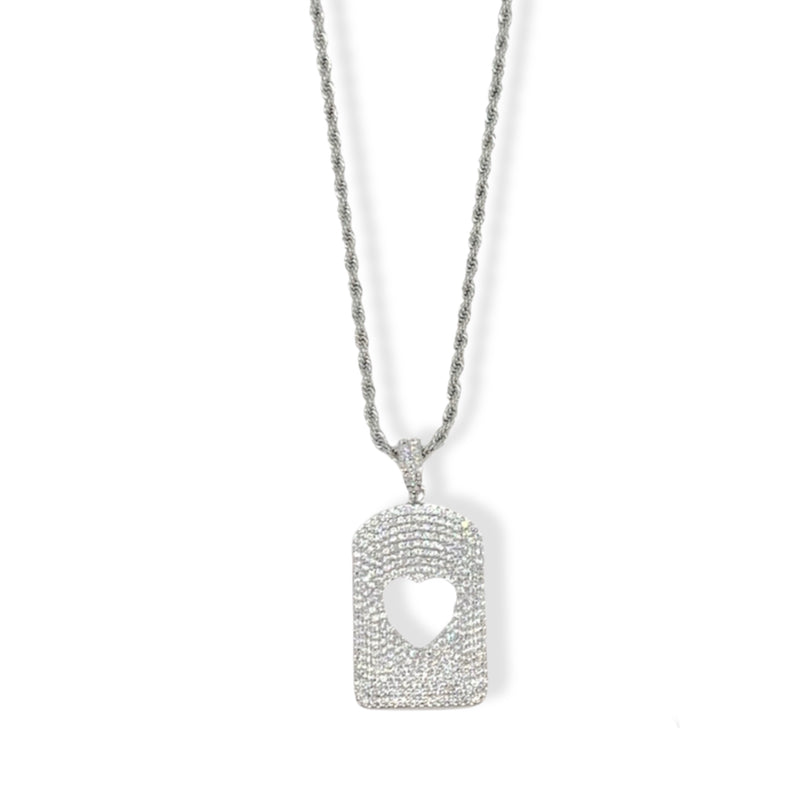 HEART TAG SILVER necklace