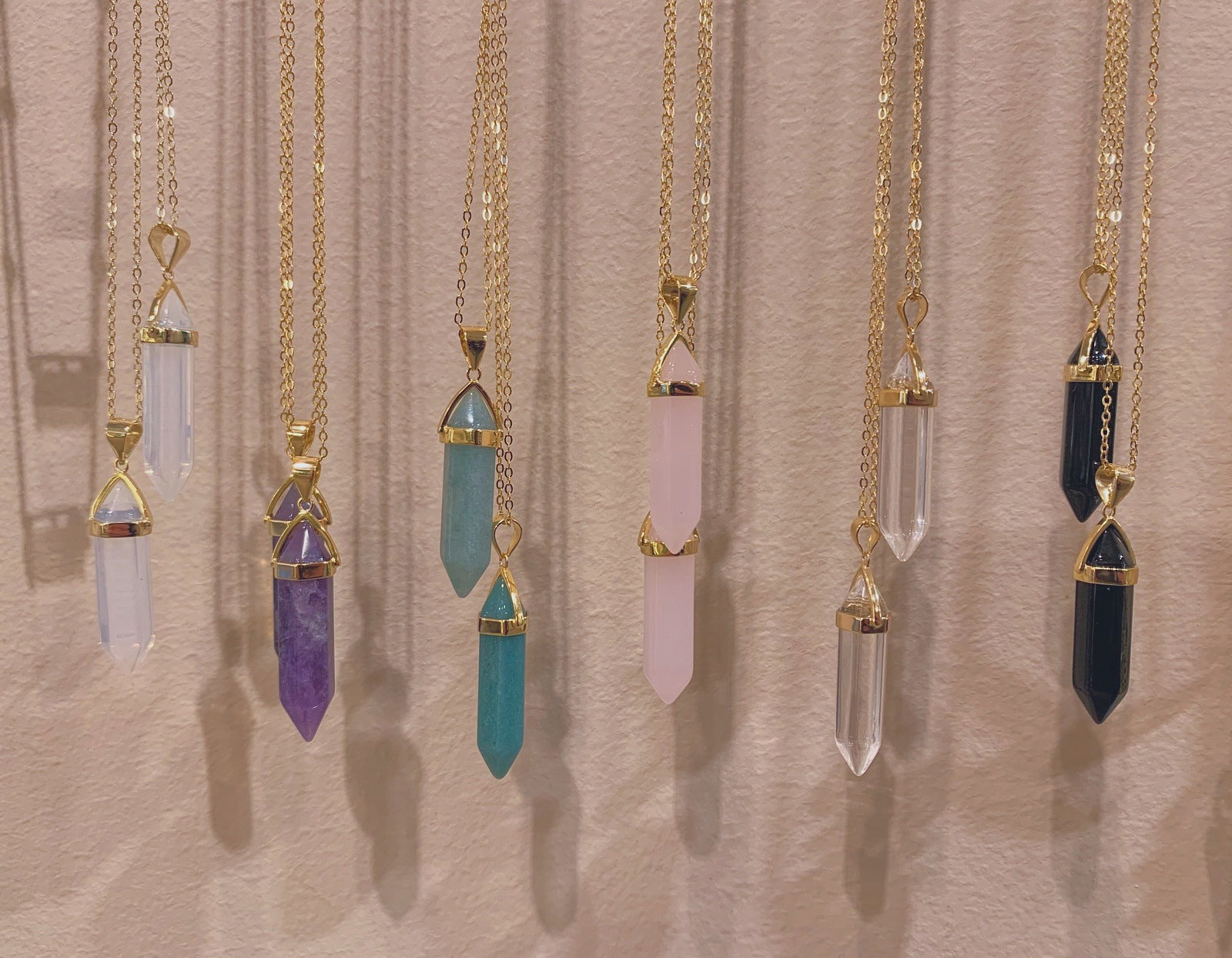 CLEAR QUARTZ AMULET necklace