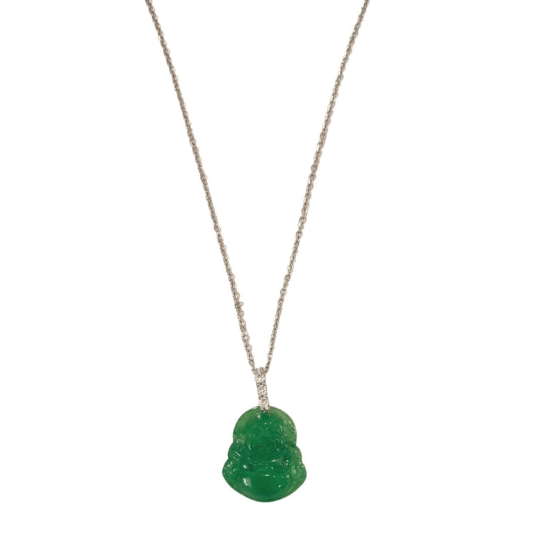 GREEN BUDDHA III STEEL MINI necklace