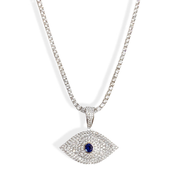 SILVER EVIL EYE necklace