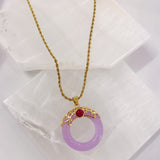 ANYA PINK STONE LAVENDER necklace
