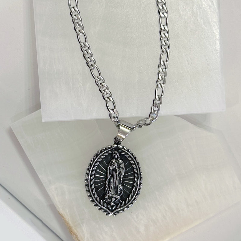 SILVER OUR LADY GUADALUPE necklace