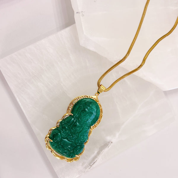 SACE KWAN YIN JADE necklace