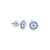 EVIL EYE CIRCLE STUD earrings
