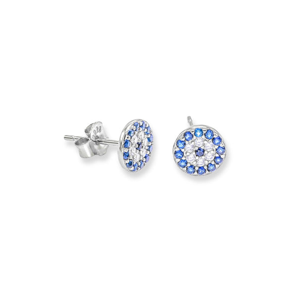 EVIL EYE CIRCLE STUD earrings