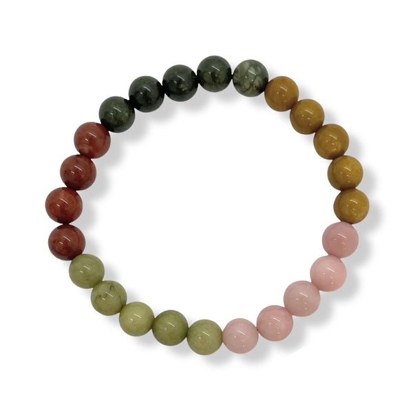 NEUTRAL 8MM BEADED bracelet