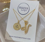 GOLD CURSIVE INITIAL necklace