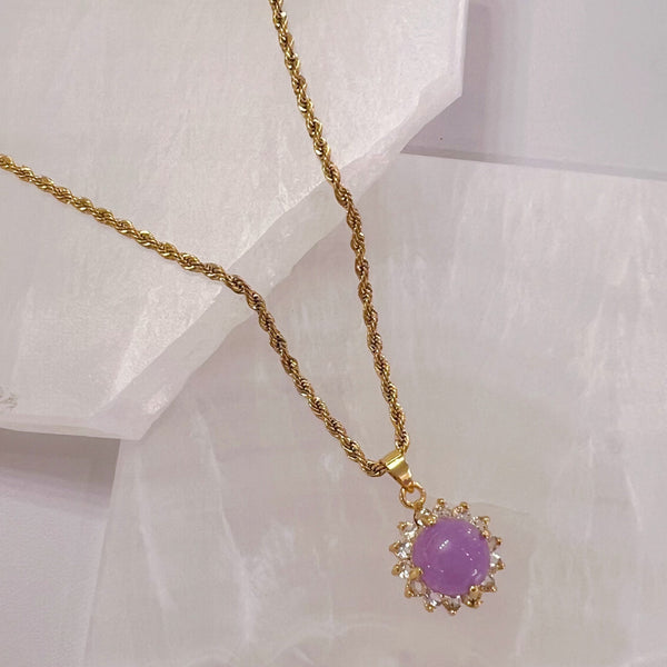 KERA CIRCLE LAVENDER SUPER MINI necklace