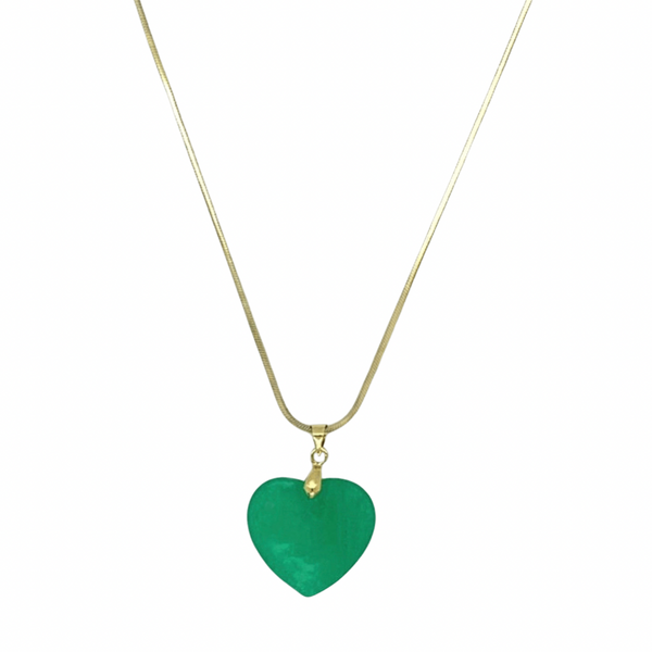 MEDIUM HEART JADE necklace