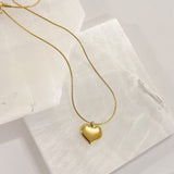 GOLD BUBBLE HEART necklace