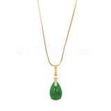ZARA TEARDROP JADE necklace