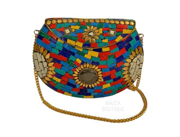 MULTICOLOR STONE handbag