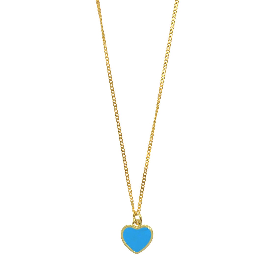 LIGHT BLUE HEART SUPER MINI necklace