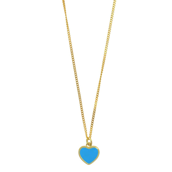 LIGHT BLUE HEART SUPER MINI necklace