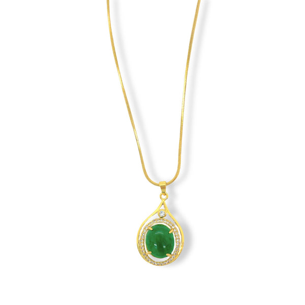 TAMI OVAL JADE necklace