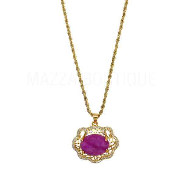 RAINA FUCHSIA necklace